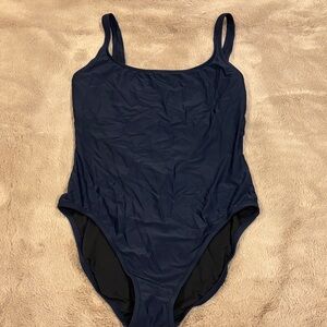 J. Crew Factory Navy Blue Women's One Piece Tank Swimsuit